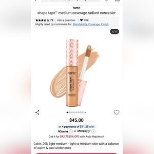 tarte Shape Tape Radiant Concealer - Lights Medium (Warm Beige) N29